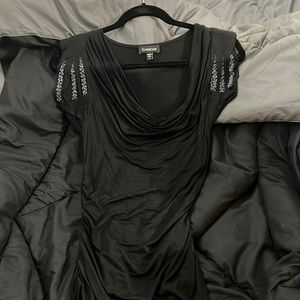 Black beaded shirt from Bebe